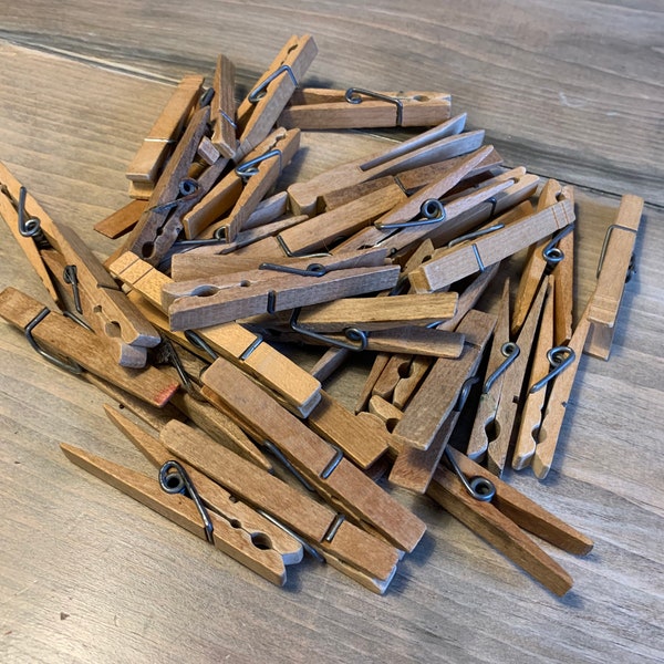 Vintage clothes pins, Vintage wooden clothes pins