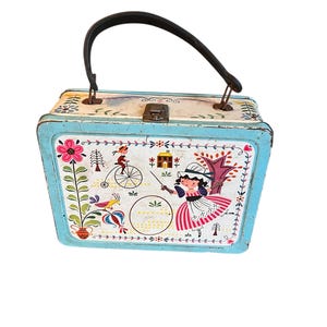 Vintage 1959 Little Dutch Miss Metal Lunchbox, Vintage Aluminum Lunchbox, Made in USA