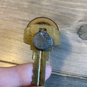 Magnet Old Key With Vintage Button Attached, Refrigerator Magnet ...