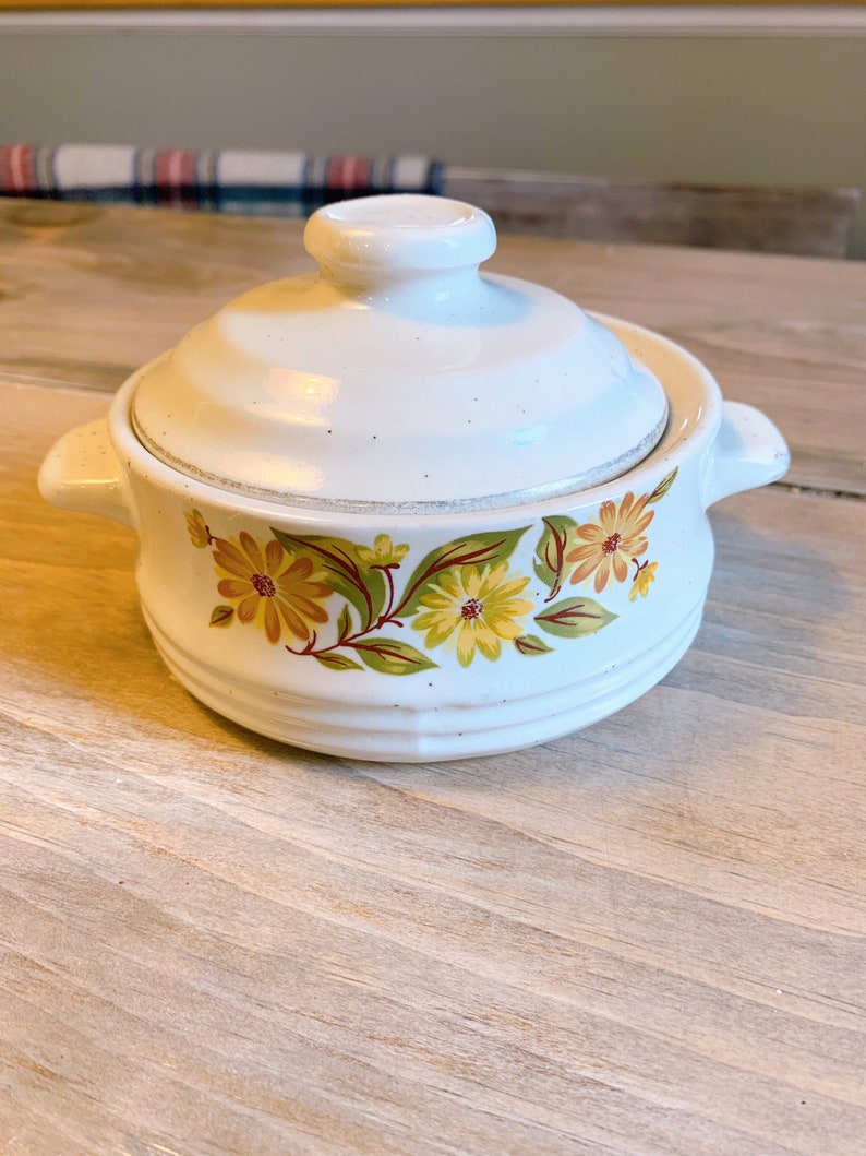 Vintage Capri Bake N Serve Stoneware Ramekin With Lid Retro Etsy