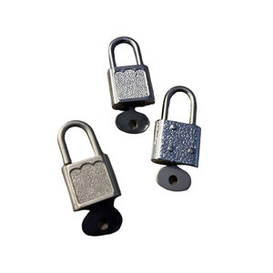 Vintage Small Locks with Keys: Crafting, Necklace Making - Set of 3