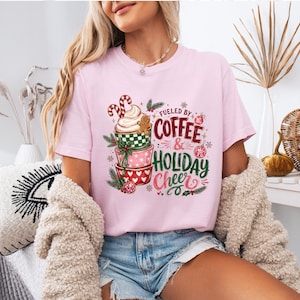 Coffee Holiday Cheer Stacked Mugs Christmas PNG (Digital Download)