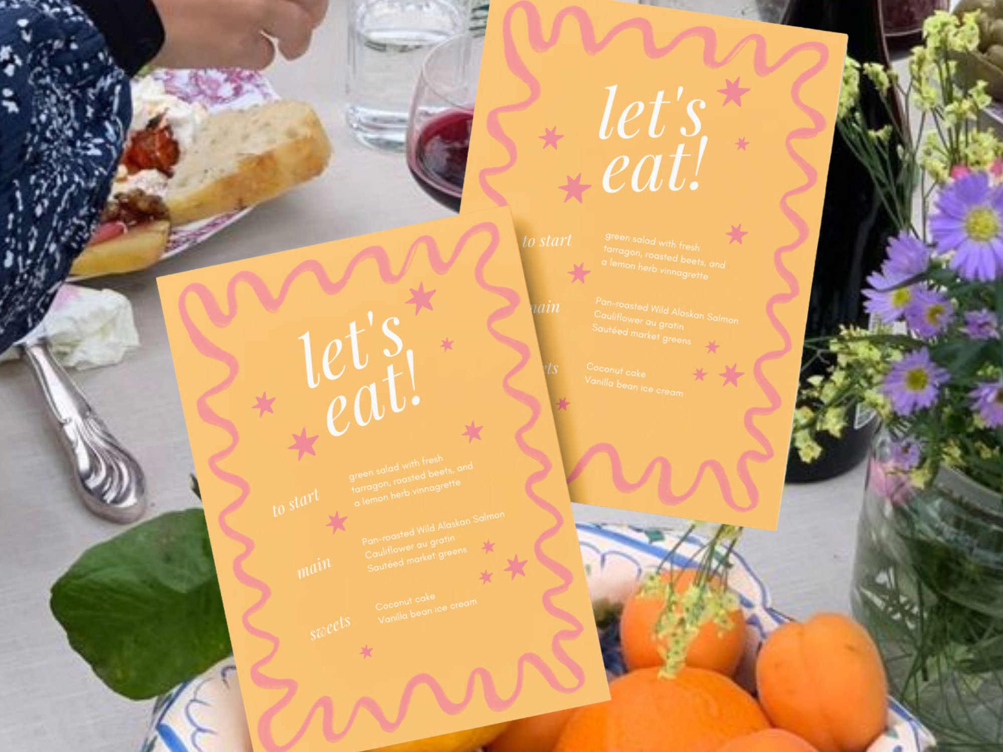 MENU Template | Hand Drawn, Handwritten Scribble Illustrated Menu ...