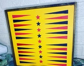 Backgammon Primitive Gameboard Handcrafted Sign