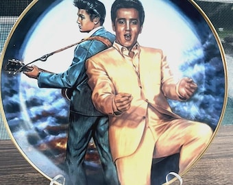 Vintage Elvis Presley Rockin' In The Moonlight Collector Plate 1989 | Elvis Remembered Series #6 | Susie Morton | Muziekmemorabilia