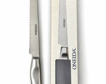 Vintage Oneida Gourmet Collection 10 Inch Bread Knife Serrated Stainless Steel New in Box