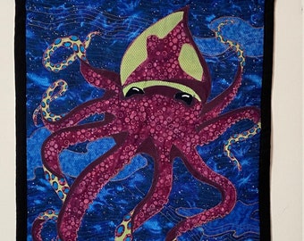 Octopus, art quilt