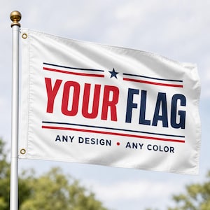 Custom Single-Sided Polyester Flag, Upload Your Design, Business Event Decor
