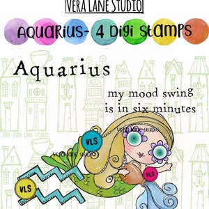 Aquarius - 4 Digi stamp set