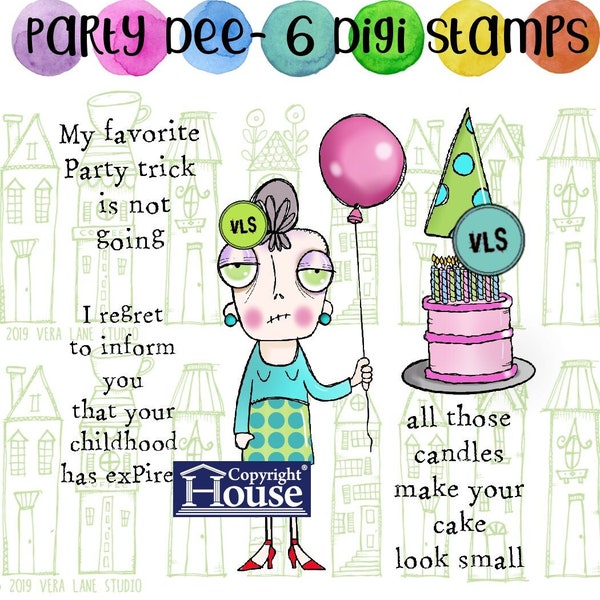 Party Dee - 6 Digi stamp bundle