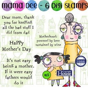 Mama Dee- 6 Digi bundle in jpg and png files