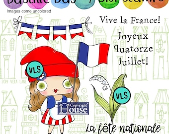 Bastille Day - 7 digi stamps in jpg and png files