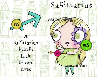 Sagittarius - 4 Digi stamp bundle in jpg and png files