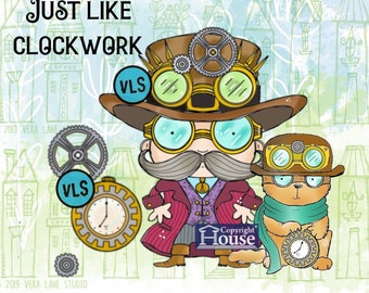 Out of Steam - 6 digi stamps in jpg and png files