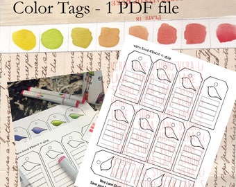 Color Tags -- blank PDF file for you to color