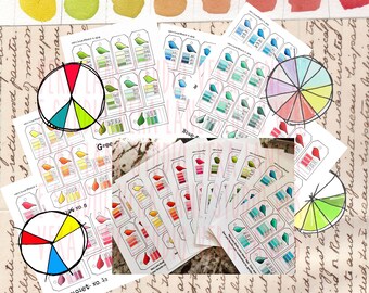 Etiquettes de couleur - 170 mélanges de couleurs Copic sur des étiquettes faciles à lire - téléchargement numérique