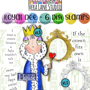 Royalty Dee: paquete de 6 sellos digitales en archivos jpg y png