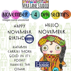November - 4 Digi stamp bundle
