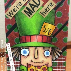 Wonderland Set 1 Alice, Mad Hatter, White Rabbit, and Caterpillar 11 digi stamp bundle image 7