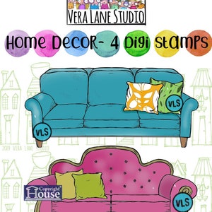 Home Decor - 4 Digi Stempel Bundle in jpg und png Dateien