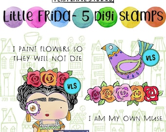 Little Frida - 5 digi stamps