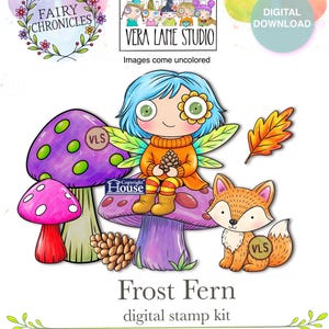 Frost Fern: January’s Fairy – 10 Digi Stamps In jpg and png files
