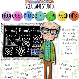 Profesor Dee: Paquete de 7 sellos digitales en archivos JPG y PNG