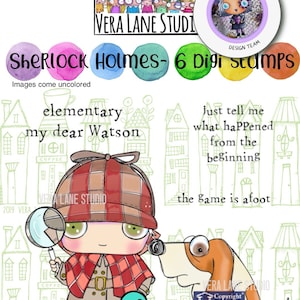 Sherlock Holmes - 5 digi stamps