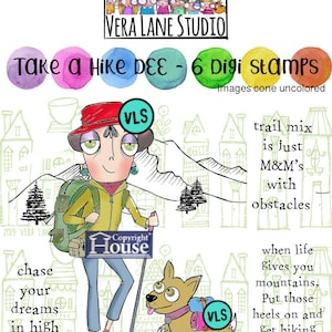 Take a Hike Dee - 6 Digitalstempel in jpg und png Dateien