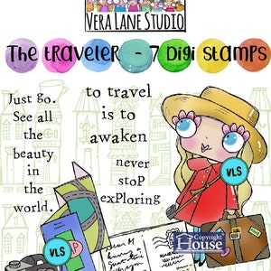 The Traveler - 7 digi stamp set