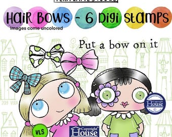 Hair Bows - 6 Digi stamps