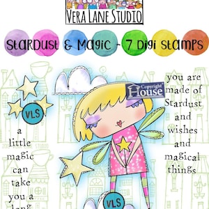 Stardust and magic - 7 digi stamps in jpg and png files