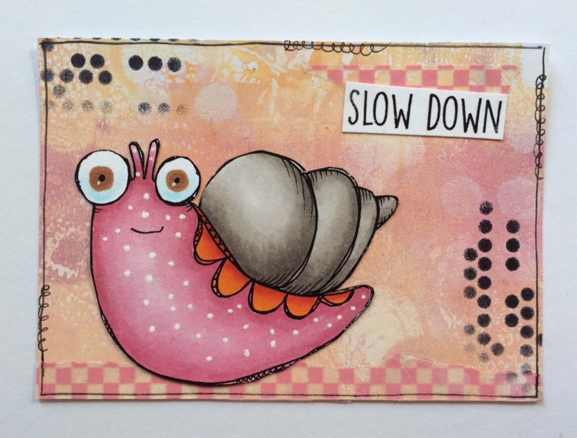 Snail's Pace 8 digi stamp bundle Etsy