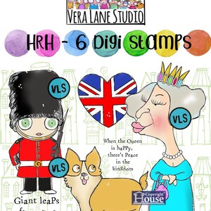 HRH - Pacote de 6 selos digitais em arquivos jpg e png