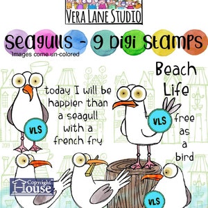 Seagulls - 9 Digi stamp bundle