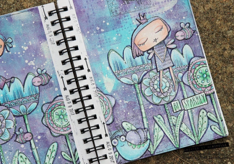 Doodle Garden 5 digi stamp bundle in jpg and png files image 3