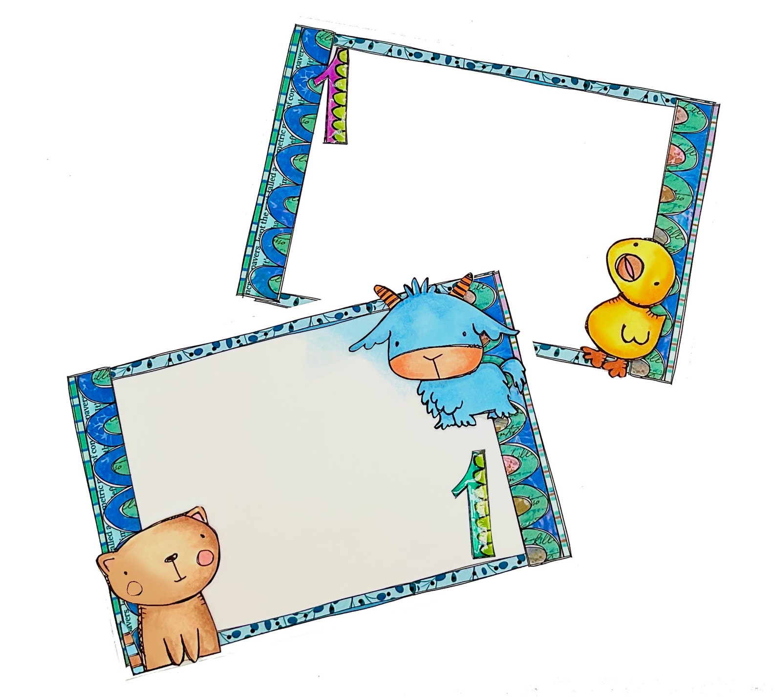Farm Animal Digi Stamps Cute Farm Friends Digital Stamp Kit Card Making ...