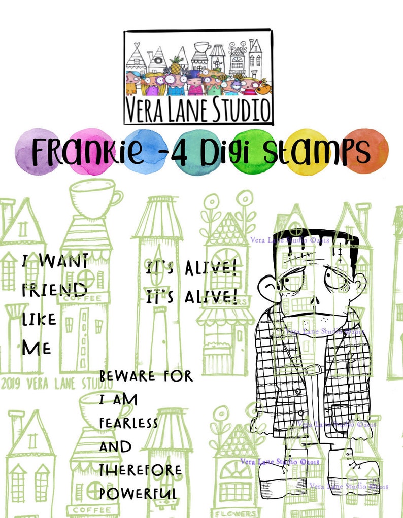 Frankie 4 digi stamp bundle image 1