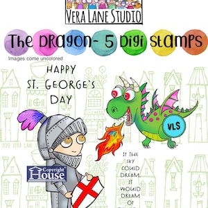 The Dragon - 5 digi stamps