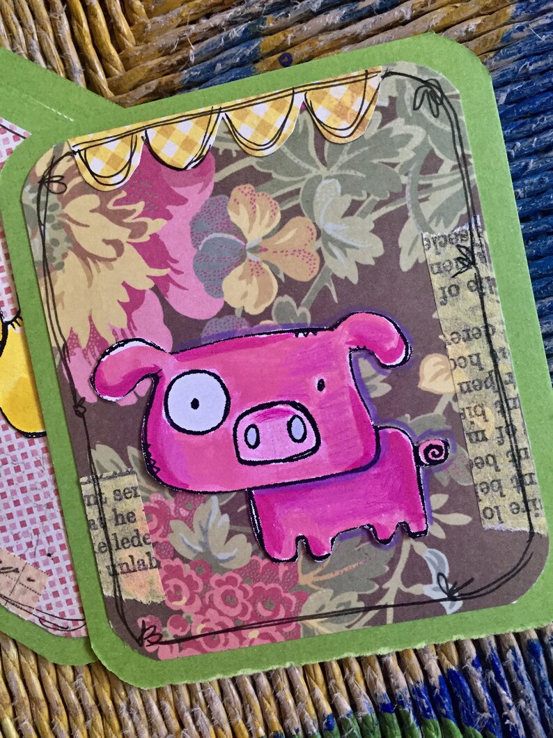 Farm Animal Digi Stamps Cute Farm Friends Digital Stamp Kit Card Making ...