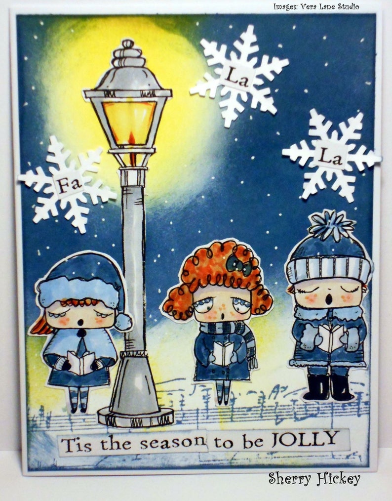 Carolers 6 digi stamp bundle image 6