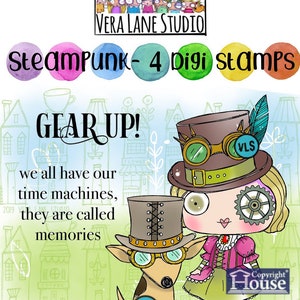 Steampunk - 4 tampons numériques