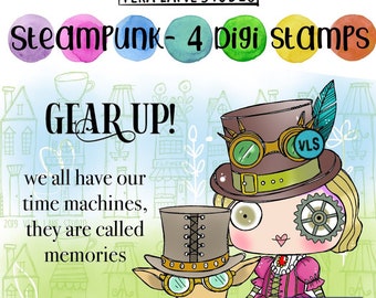 Steampunk - 4 digi stamps