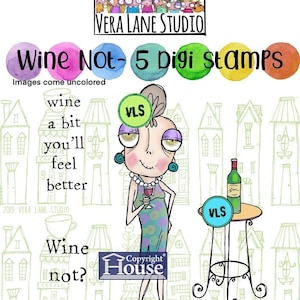 ¿Vino, no? (Señorita Dee): paquete de 5 sellos digitales