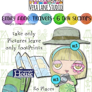 Emily Anne Travels - 6 Digi Stempel Bundle in jpg und png Dateien