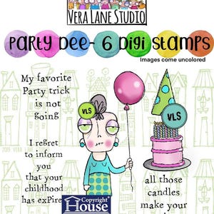 Party Dee - Lot de 6 tampons digitaux