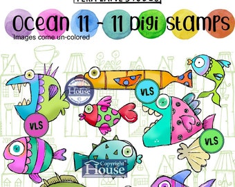 Oceans 11 - 11 digi stamps