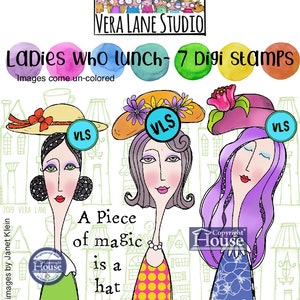 Ladies who lunch - 7 image Digi stamp set