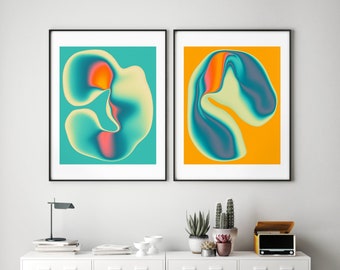 2 Abstract Prints (Giclée Fine Art Prints & Rolled Canvas) ENTROPY (8x10 12x16 16x20 18x24 24x32 A1 A2 A3 A4) Unframed