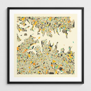 SYDNEY MAP (Giclée Fine Art Print) Minimalist City Street Map (Series 1)